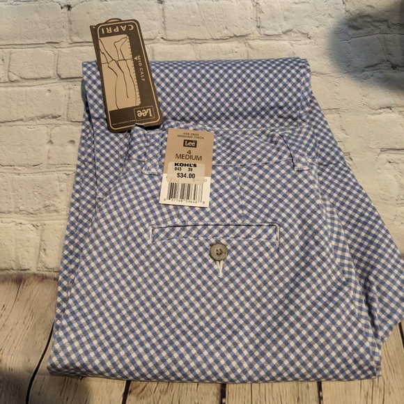 NWT Lee Gingham Check Capris - Picture 4 of 5